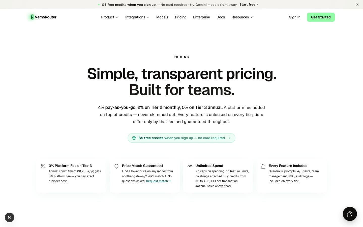 Pricing tiers — Pay As You Go, Tier 2, Tier 3, Enterprise