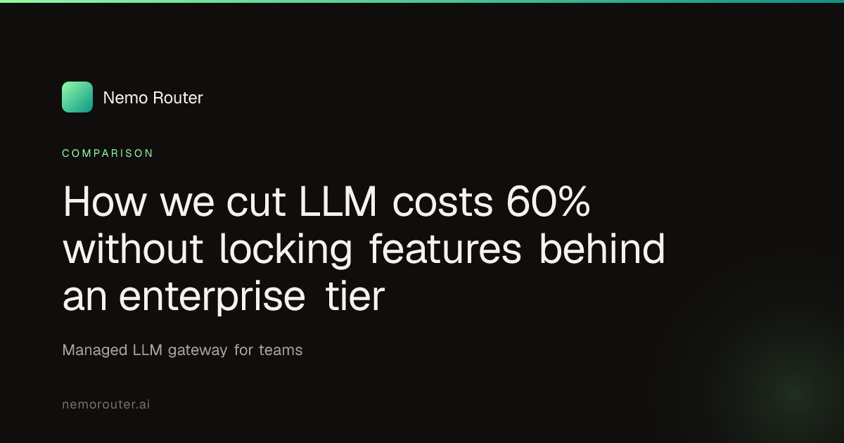 How we cut LLM costs 60% without locking features behind an enterprise tier